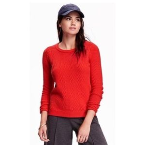 Red - Coral Old Navy Chevron pattern sweater
